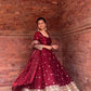 Midnight Elegance Chinon Silk Anarkali Set for Wedding and Reception Wear