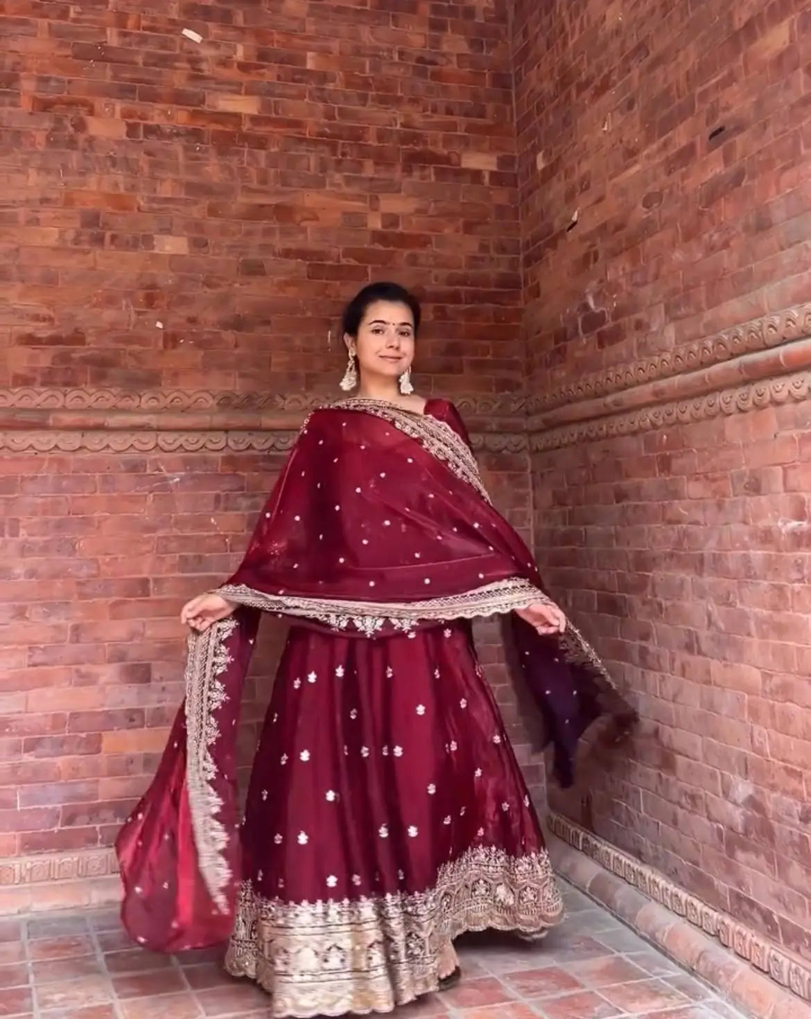 Midnight Elegance Chinon Silk Anarkali Set for Wedding and Reception Wear