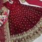 Midnight Elegance Chinon Silk Anarkali Set for Wedding and Reception Wear