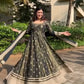 Midnight Elegance Chinon Silk Anarkali Set for Wedding and Reception Wear