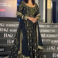 Midnight Elegance Chinon Silk Anarkali Set for Wedding and Reception Wear