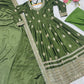 Midnight Elegance Chinon Silk Anarkali Set for Wedding and Reception Wear