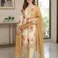 Midnight Floral Muslin Kurta Palazzo Set for Casual and Festive Wear