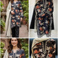 Midnight Floral Muslin Kurta Palazzo Set for Casual and Festive Wear
