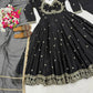 Midnight Royale Embroidered Anarkali Suit Set for Festive and Wedding Wear