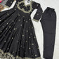 Midnight Royale Embroidered Anarkali Suit Set for Festive and Wedding Wear