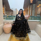 Midnight Royale Embroidered Anarkali Suit Set for Festive and Wedding Wear