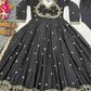 Midnight Royale Embroidered Anarkali Suit Set for Festive and Wedding Wear
