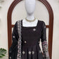 Midnight Scallop Border Anarkali