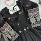 Midnight Scallop Border Anarkali