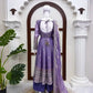 Midnight Scallop Border Anarkali