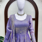 Midnight Scallop Border Anarkali