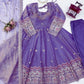 Midnight Scallop Border Anarkali