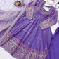 Midnight Scallop Border Anarkali