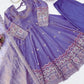 Midnight Scallop Border Anarkali