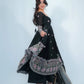 Midnight Scallop Border Anarkali