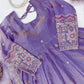 Midnight Scallop Border Anarkali
