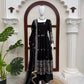 Midnight Scallop Border Anarkali