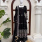 Midnight Scallop Border Anarkali