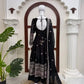 Midnight Scallop Border Anarkali