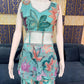 Mint Bloom Designer Georgette Sharara Set for Festive and Party Wear