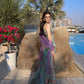 Mint Bloom Designer Georgette Sharara Set for Festive and Party Wear