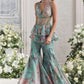 Mint Bloom Designer Georgette Sharara Set for Festive and Party Wear