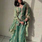 Mint Green Pure Fendi Silk Embroidered Kurta Plazzo Set with Sequin Coding Dori Dupatta | Festive Party Wear