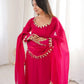 Mirror Lace Fendy Silk Palazzo Suit Set for Festive and Wedding Wear