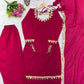 Mirror Lace Fendy Silk Palazzo Suit Set for Festive and Wedding Wear