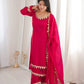 Mirror Lace Fendy Silk Palazzo Suit Set for Festive and Wedding Wear