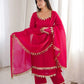Mirror Lace Fendy Silk Palazzo Suit Set for Festive and Wedding Wear