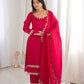 Mirror Lace Fendy Silk Palazzo Suit Set for Festive and Wedding Wear