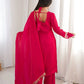 Mirror Lace Fendy Silk Palazzo Suit Set for Festive and Wedding Wear