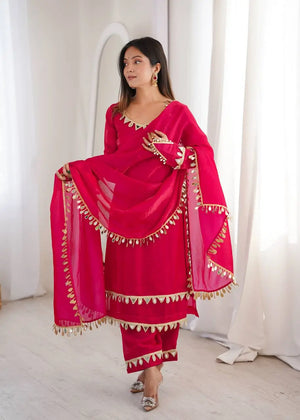 Mirror Lace Fendy Silk Palazzo Suit Set for Festive and Wedding Wear