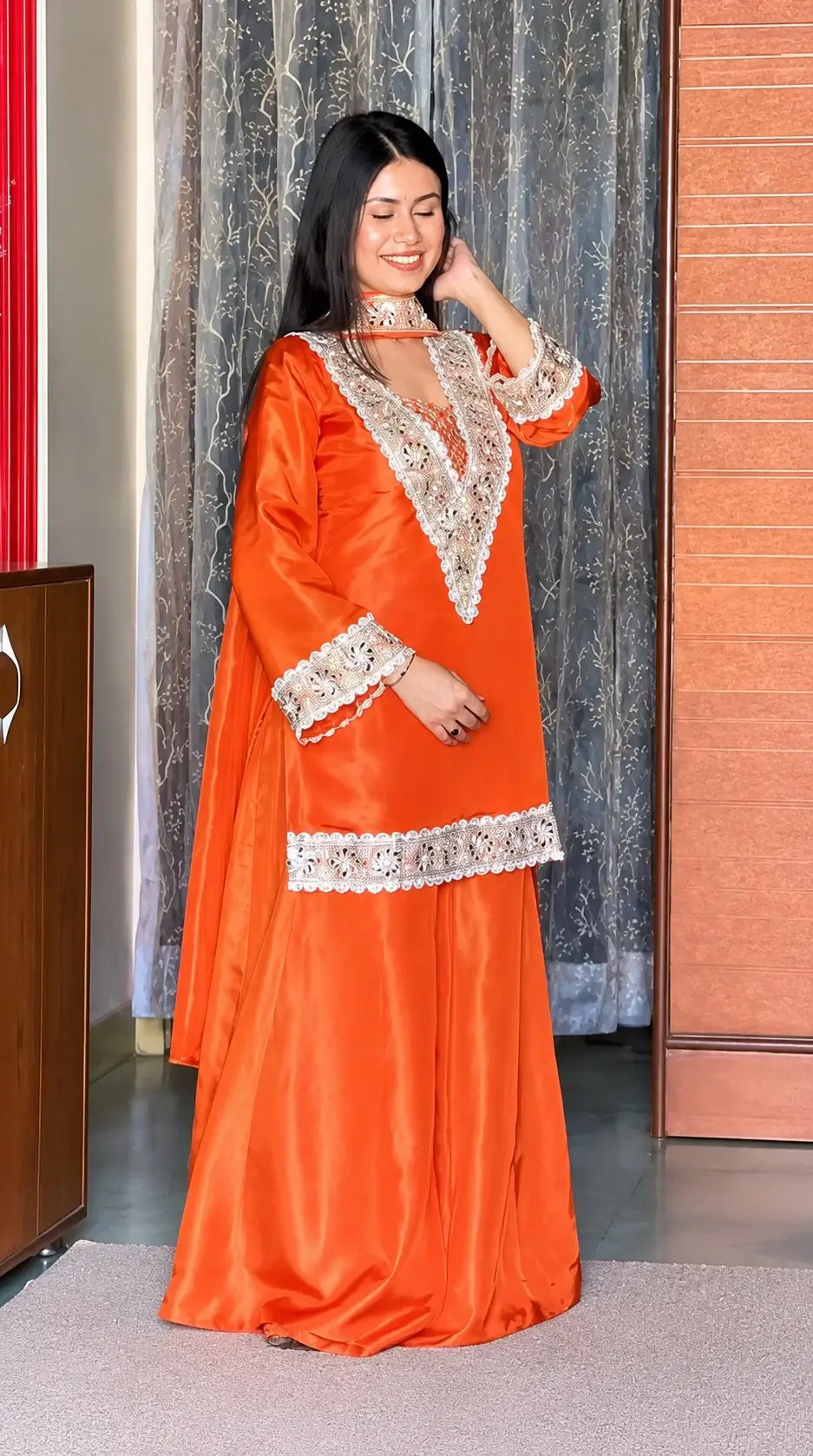 Mirror Moti Belt Sharara