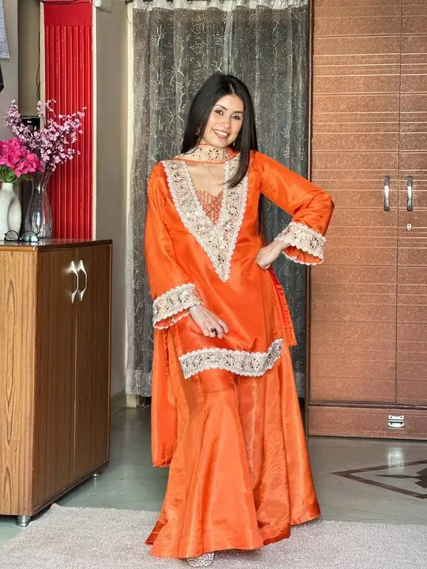 Mirror Moti Belt Sharara