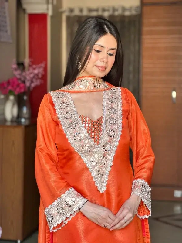 Mirror Moti Belt Sharara