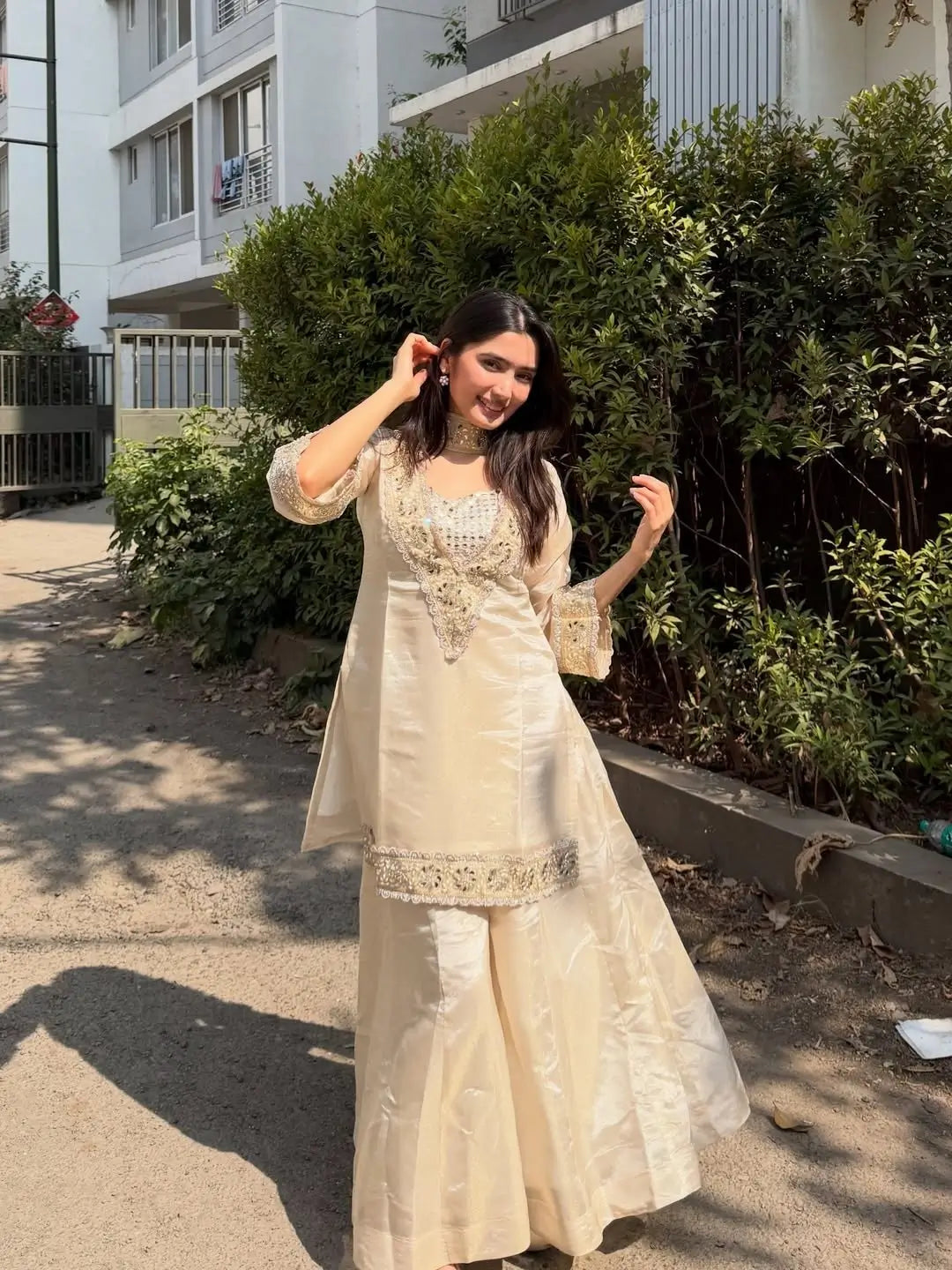 Mirror Moti Belt Sharara