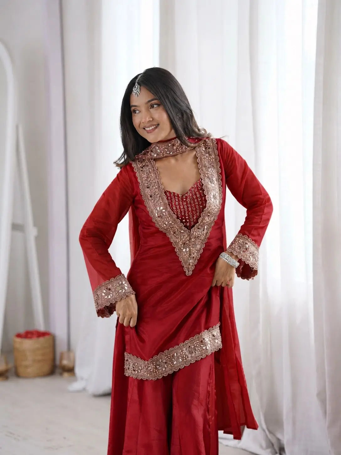 Mirror Moti Belt Sharara