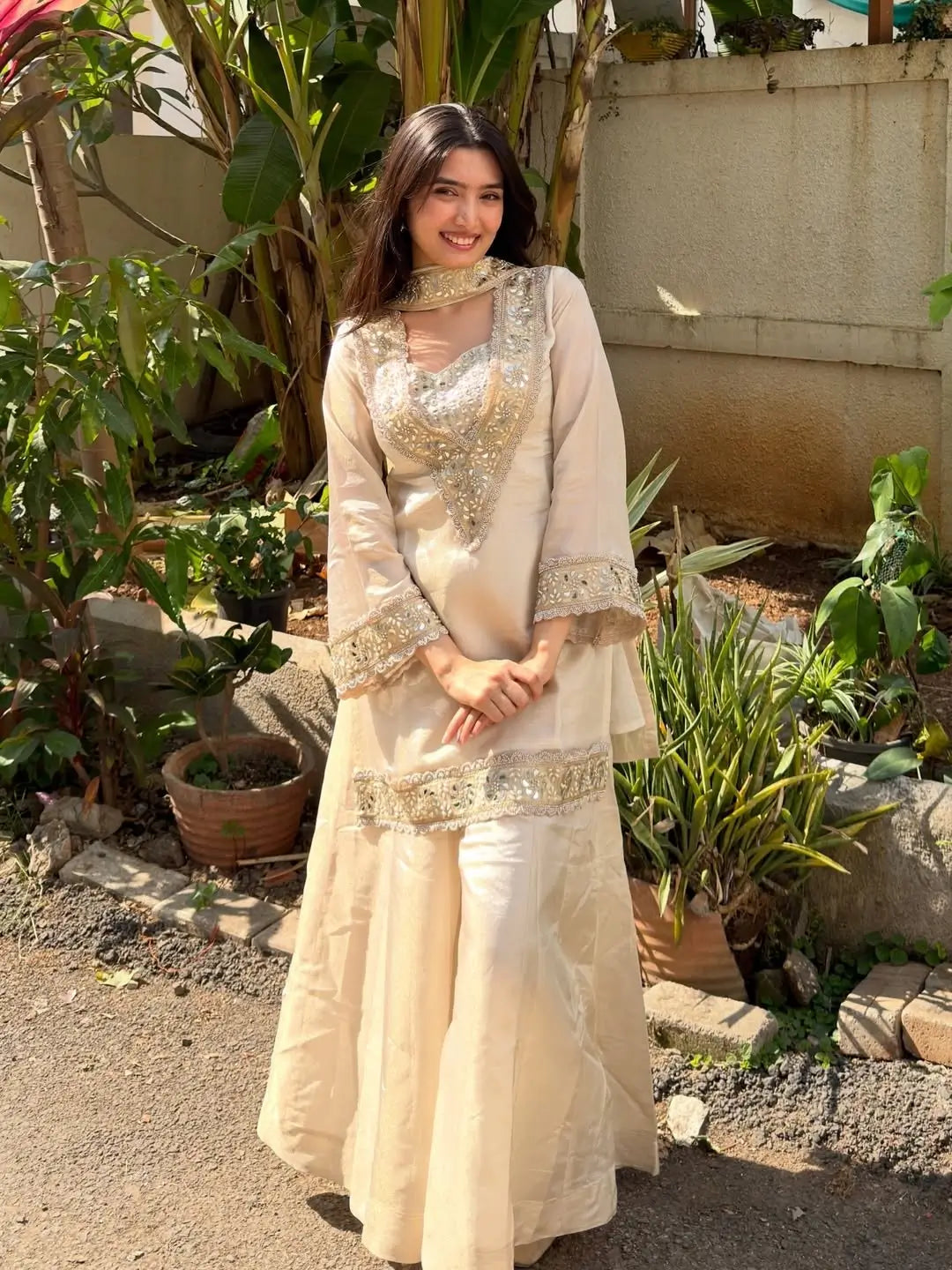 Mirror Moti Belt Sharara