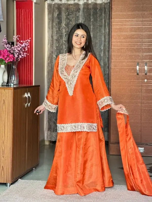 Mirror Moti Belt Sharara