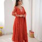 Mirror Sequin Embroidered Anarkali
