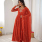 Mirror Sequin Embroidered Anarkali