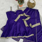 Mirror Work Chinon Peplum Palazzo Set with Dupatta for Festive Wear