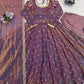 Mirror Work Fendy Silk Anarkali Gown Set with Dupatta