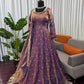 Mirror Work Fendy Silk Anarkali Gown Set with Dupatta