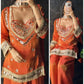 Mirror Work Fendy Silk Sharara Set with Dupatta