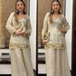 Mirror Work Fendy Silk Sharara Set with Dupatta
