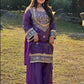 Mirror Work Fendy Silk Sharara Set with Dupatta